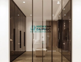 Cửa nhôm slim 3 cánh trượt siêu êm dành riêng cho phòng khách