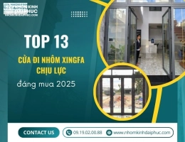 Top 13 mẫu cửa đi nhôm Xingfa chịu lực tốt