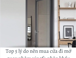 Top 5 lý do nên mua cửa đi mở quay nhôm xingfa nhập khẩu