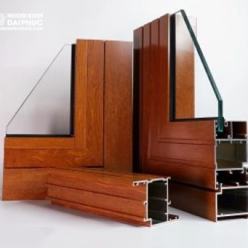 Profile  Nhôm Xingfa Quảng Đông màu vân gỗ lim