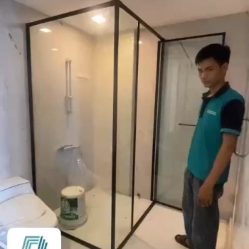 Vách Kính Phòng Tắm Viền Đen Cao Cấp | Mẫu Cabin Tắm Kính Đẹp Nhất