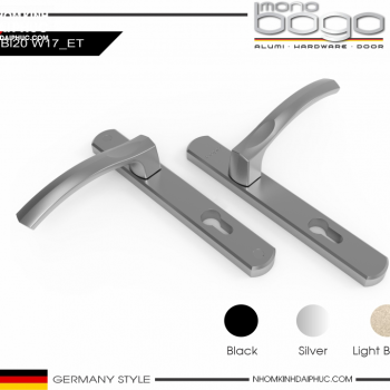 BỘ KHÓA CỬA ĐI BOGO MÀU BẠC CHO CÁC HỆ: XINGFA, PRIMA, MAXPRO, MAXAL, JMA60,...