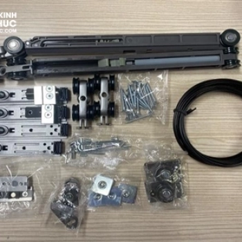 Bộ phụ kiện SLIM 2 + 0 (2 cánh lùa về 2 bên) Ray dưới. Thương hiệu OPK mã OPK-2T0F