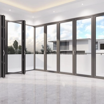 Cửa nhôm Kogen xếp gấp hệ 68 ẩn bản lề