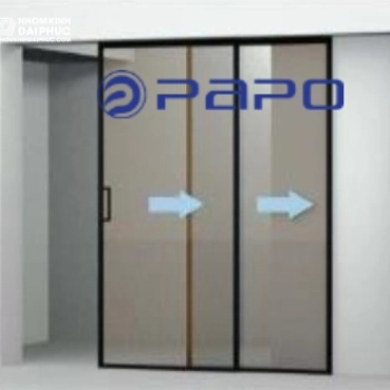 Hệ thống trượt từ tính, 2 cánh mở sang một