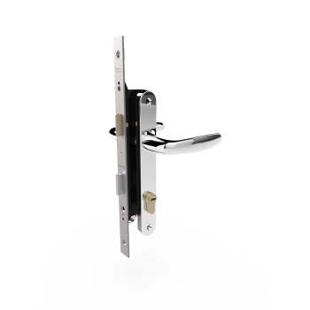 Khóa tay nắm đa điểm Huy Hoàng APEX66 Mạ trắng bóng