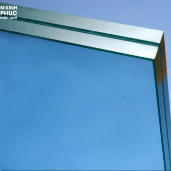 Kính dán an toàn 2 lớp dày 10.38mm phản quang màu xanh lá