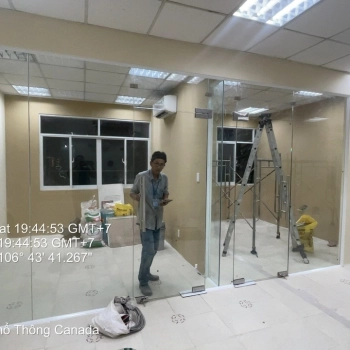 Nhôm Kính Đại Phúc Hoàn Thành Công Trình Vách Kính Cường Lực Tại Trường Học Quận 7