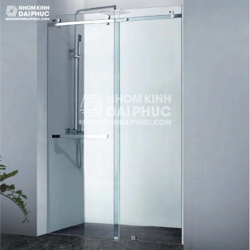 Phòng tắm kính cường lực cửa lùa