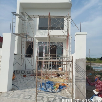 Thi công cửa nhôm Xingfa, cầu thang kính cho khách hàng chị Hiền ở Long Điền, Bà Rịa Vũng Tàu