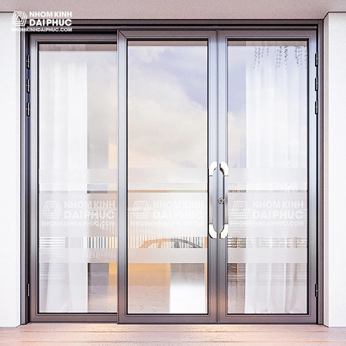 Cửa trượt quay 3 cánh màu nâu cà phê Giá cửa trượt quay 3 cánh màu nâu cà phê 2,7 triệu/m2