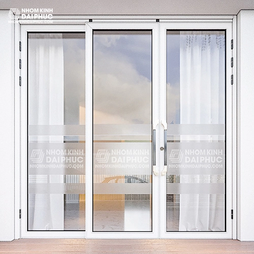 Cửa trượt quay 3 cánh màu trắng Giá cửa trượt quay 3 cánh màu trắng 2,7 triệu/m2