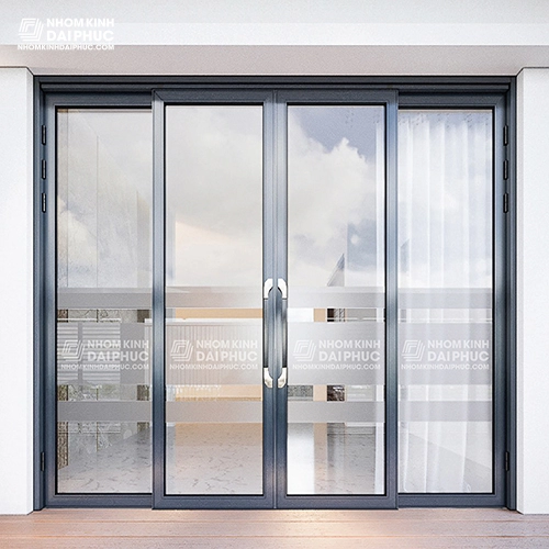 Cửa trượt quay 4 cánh màu xám Giá cửa trượt quay 4 cánh màu xám 2,4 triệu/m2