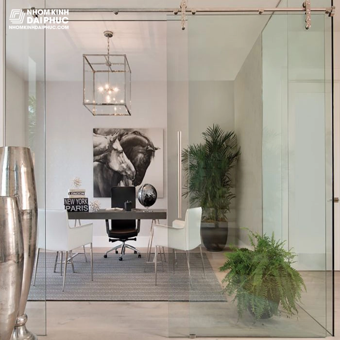 Cửa kính cường lực 1 cánh lùa