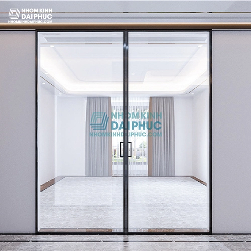 Cửa Nhôm Slim 2 cánh lùa sang 2 bên tường