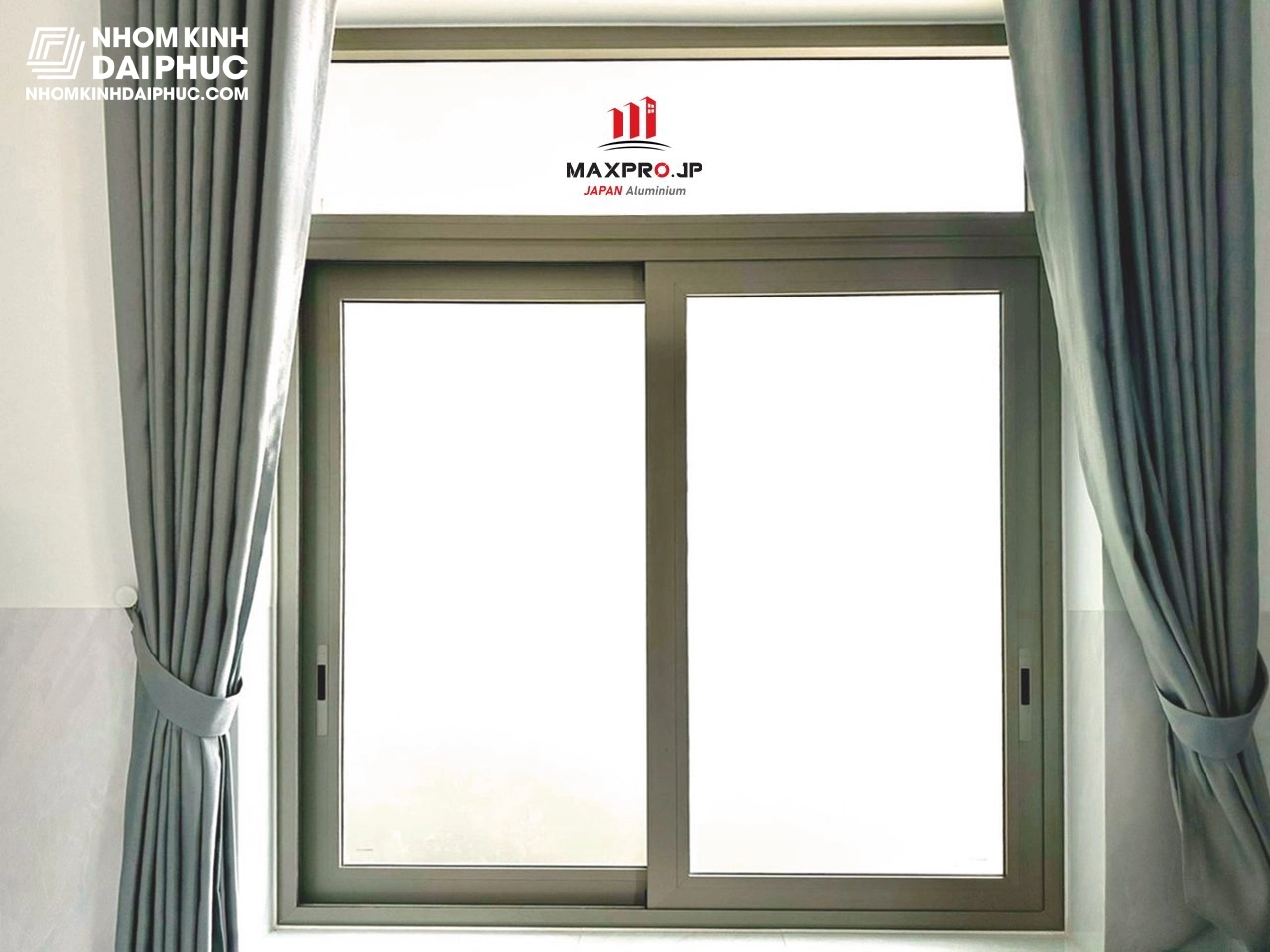 Cửa lùa 2 cánh nhôm Maxpro hệ 55