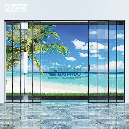 Cửa Lùa Slim 6 cánh lùa sang 2 bên