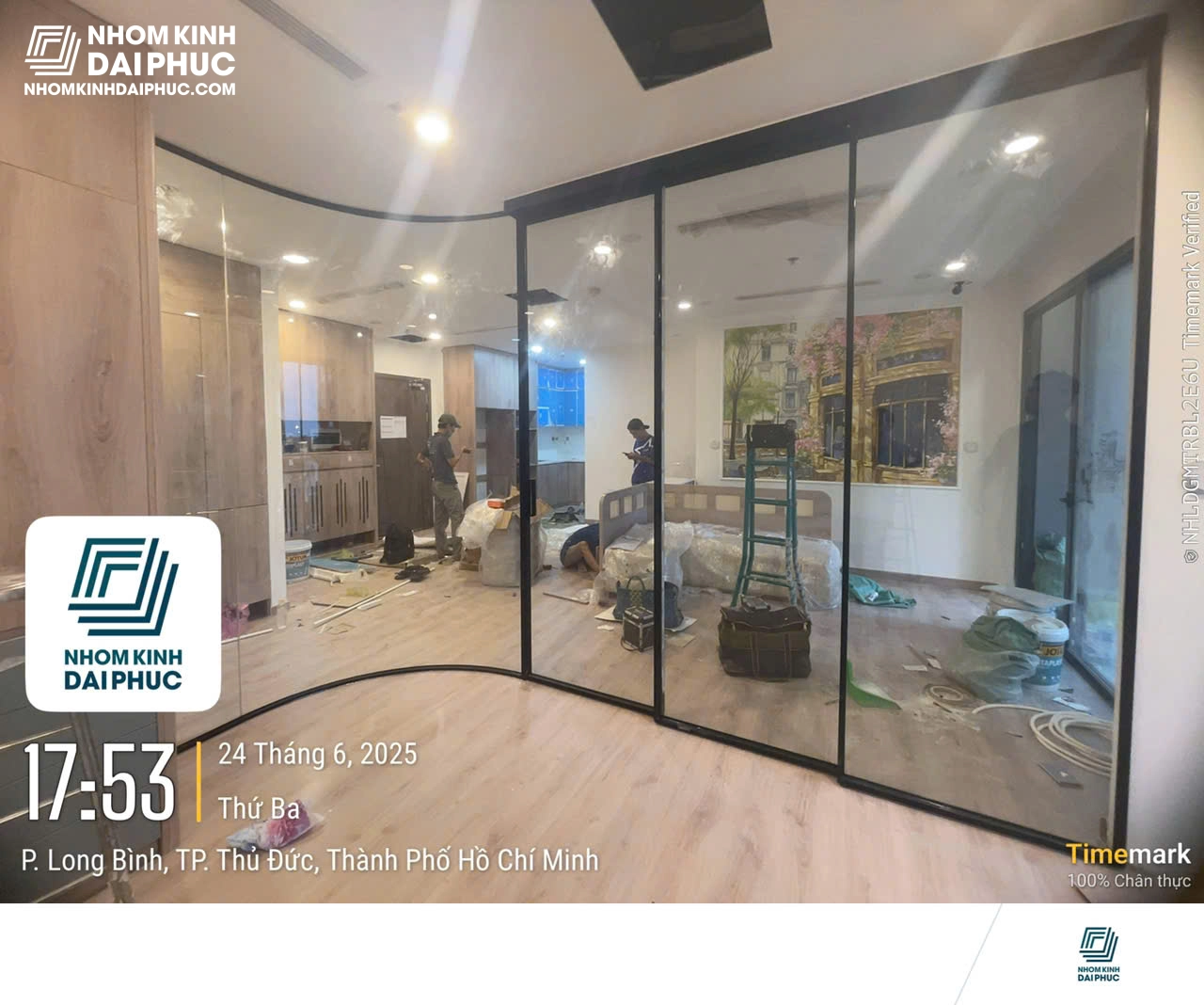 Hoàn thiện thi công Cửa nhôm Slim tại Vinhome Grand Park