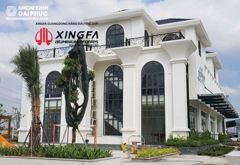 Cửa nhôm Xingfa Quảng Đông được sử trong công trình villa biệt thự
