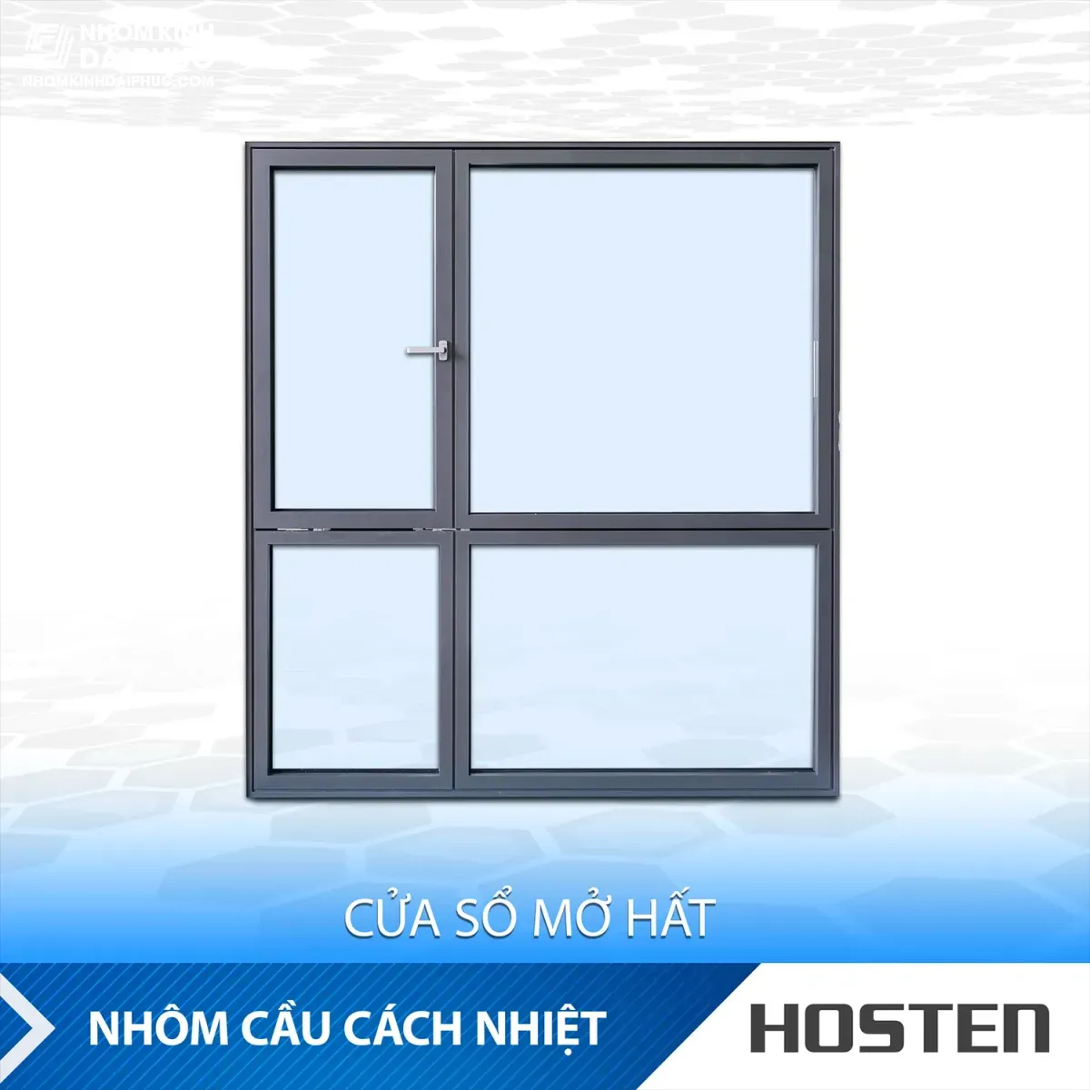 Cửa sổ mở hất Hosten C120