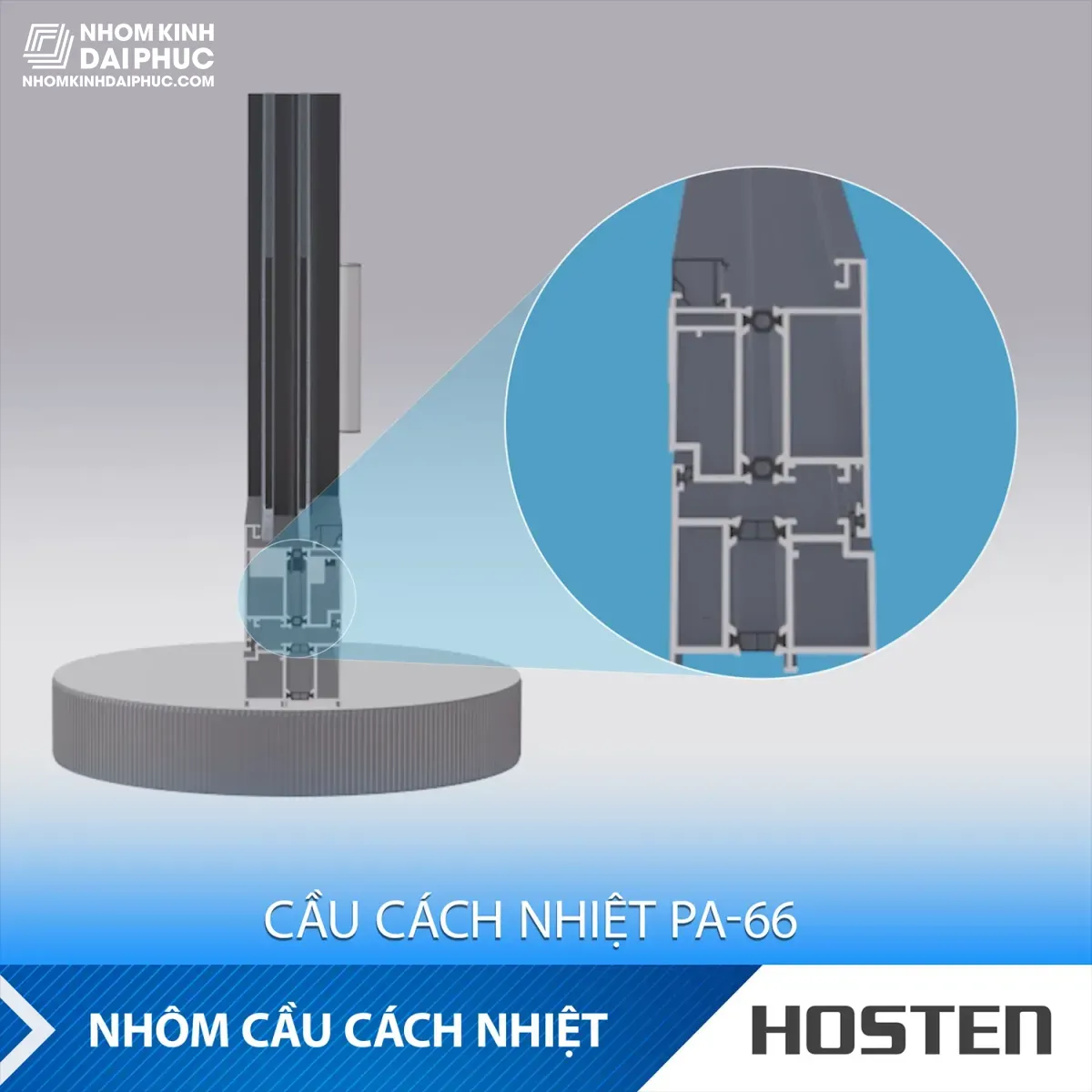 Cầu cách nhiệt HOSTEN được làm từ vật liệu PA66