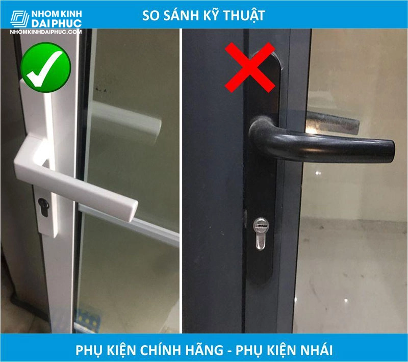 So sánh độ bền phụ kiện cửa nhôm Xingfa