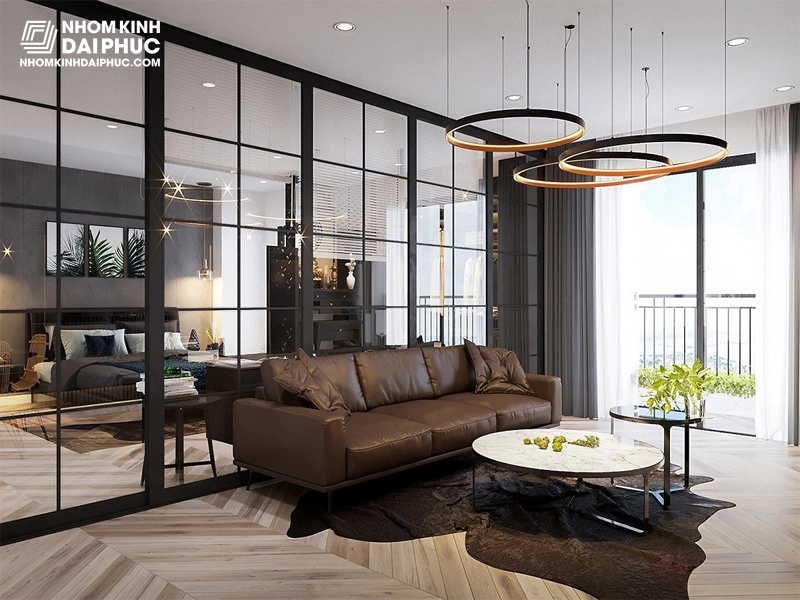 Vách ngăn kính cường lực