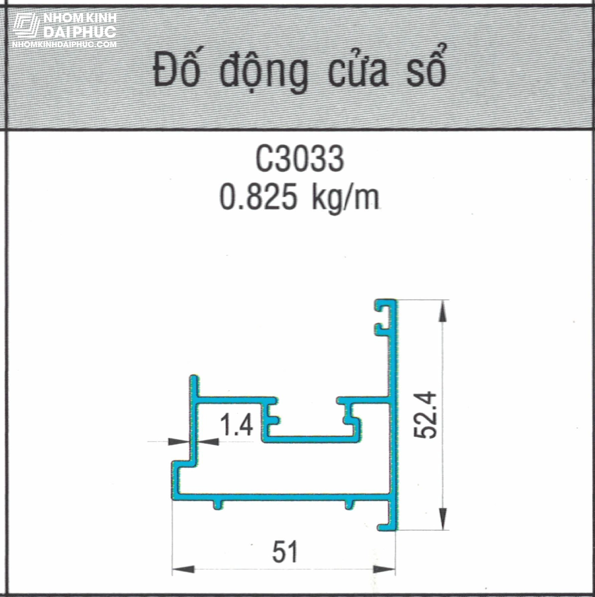 Đố động cửa sổ C3033