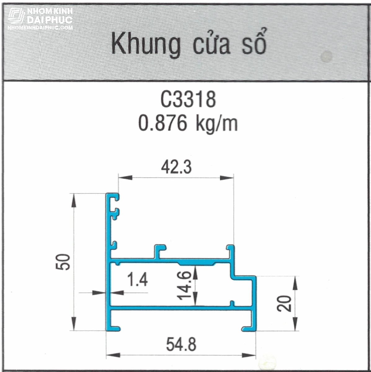 Khung bao cửa sổ mở quay C3318