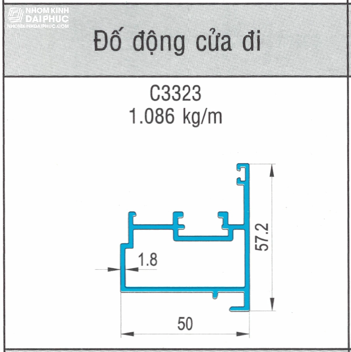 Đố động cửa đi C3323