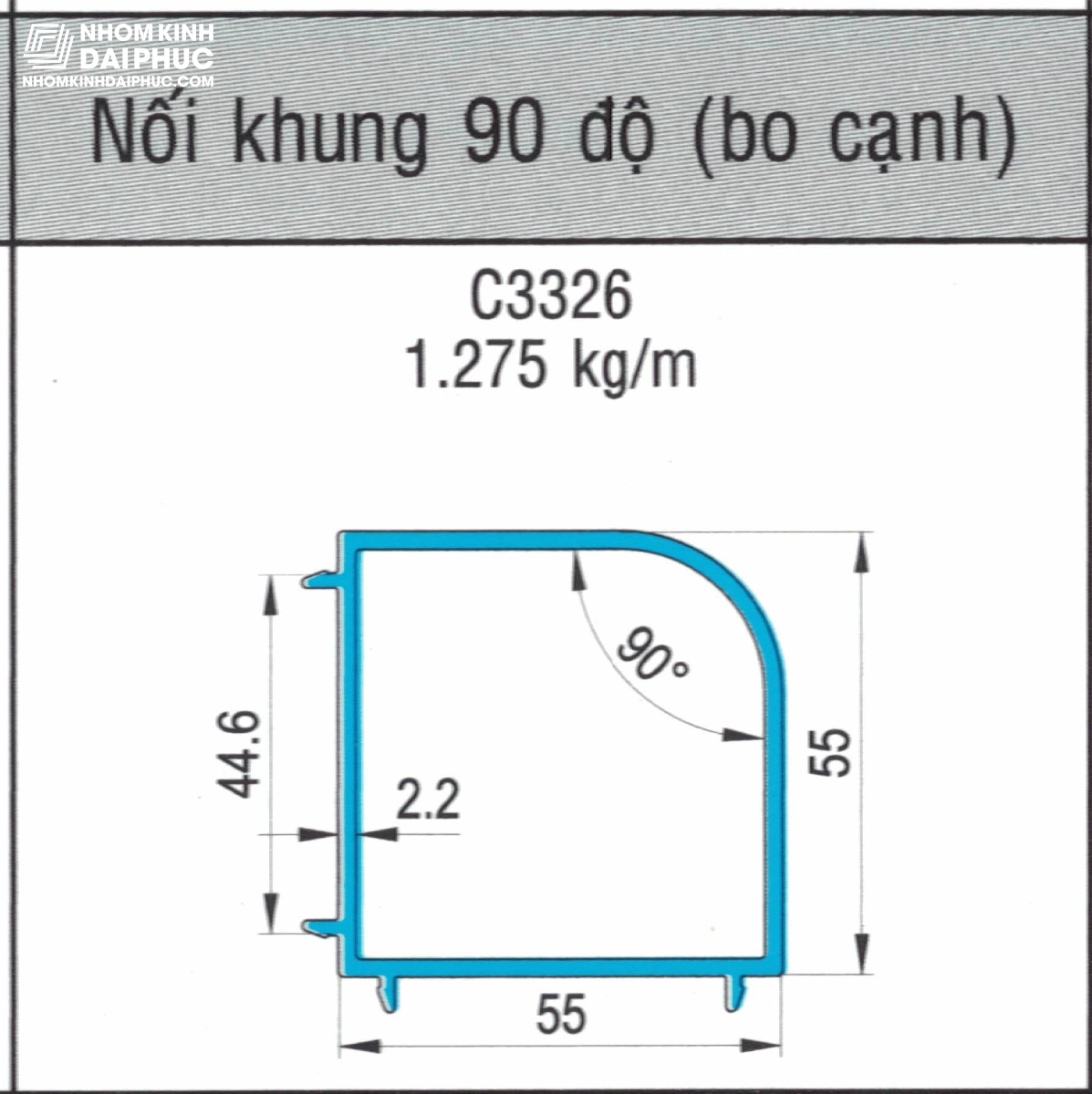 Nối góc vuông (chuyển góc vuông) C3326