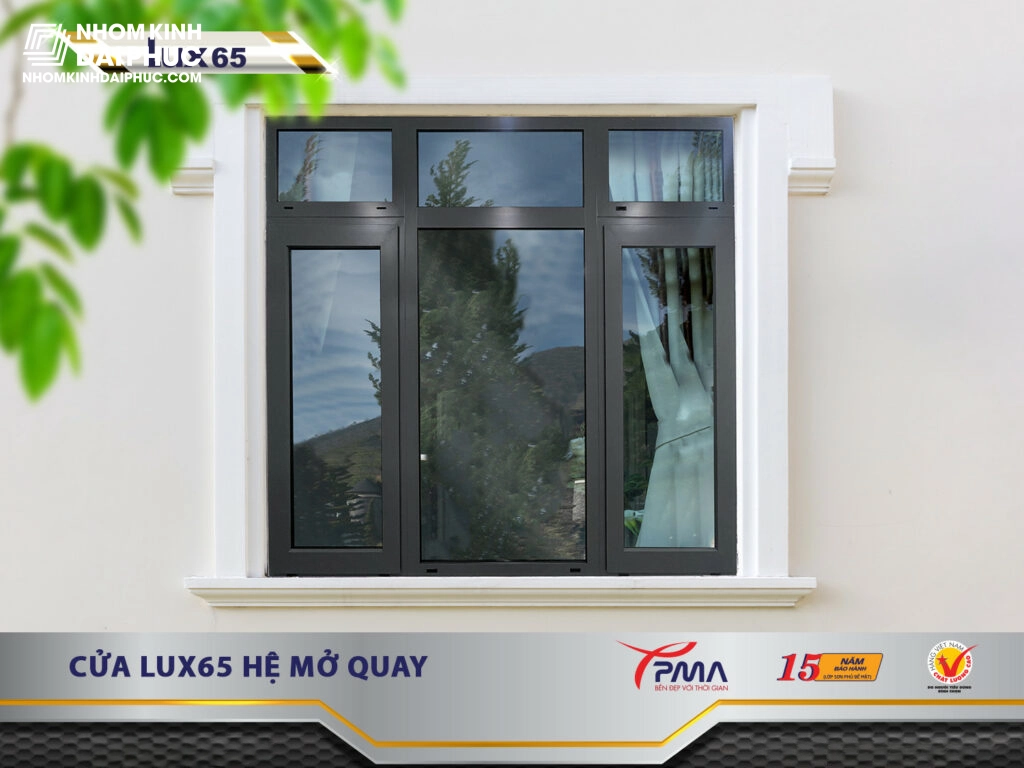 Cửa sổ nhôm PMA hệ cao cấp Lux65