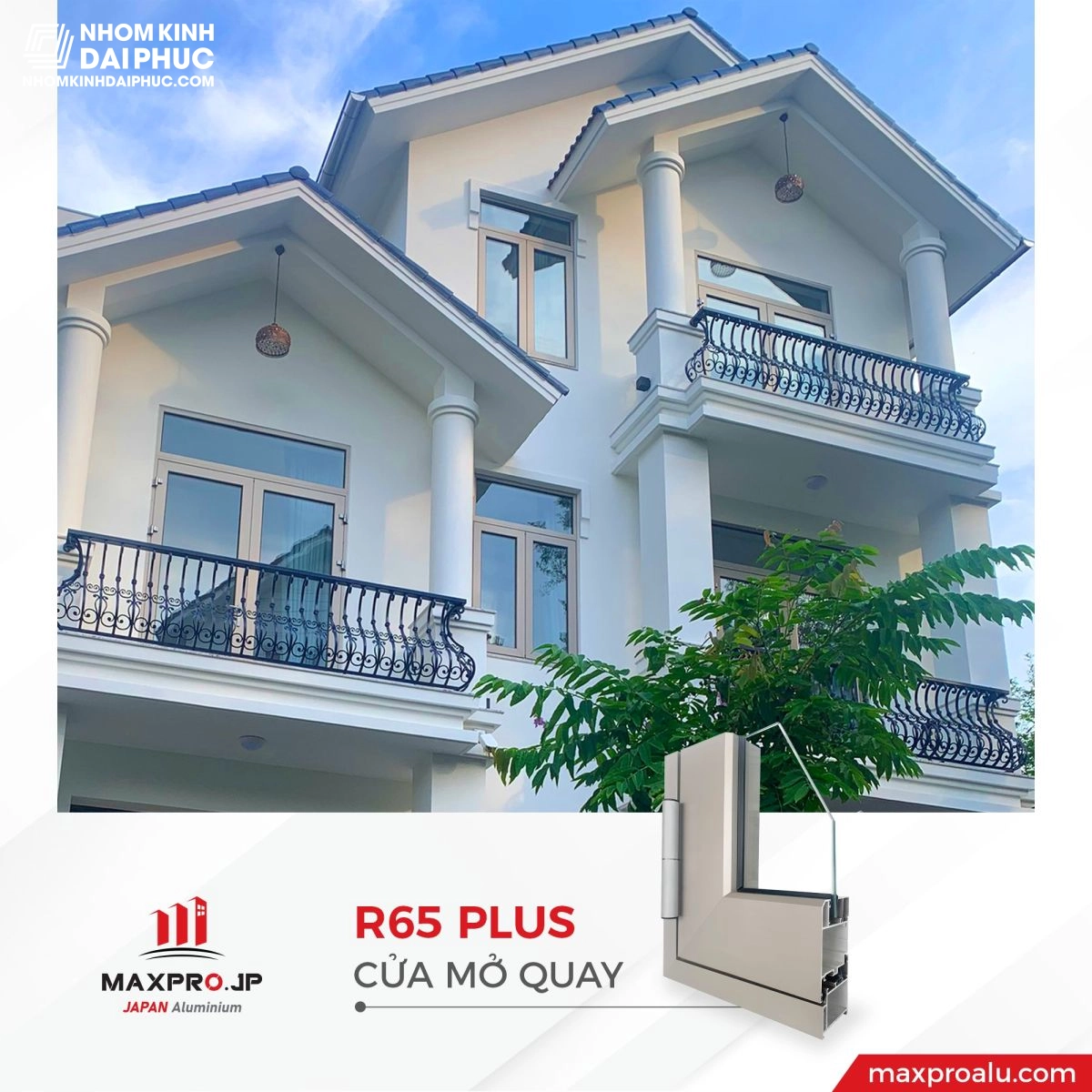 Công trình sử dụng cửa nhôm Maxpro hệ 65