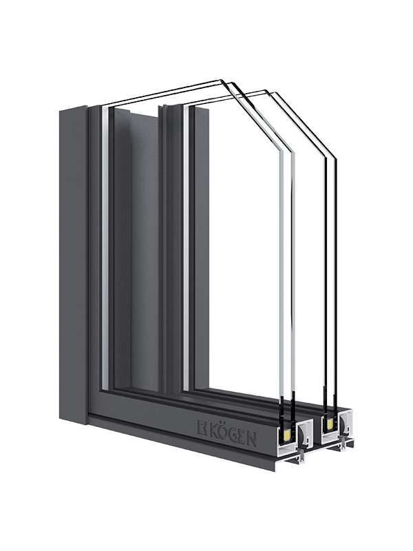 Mặt cắt cửa trượt nhôm Kogen