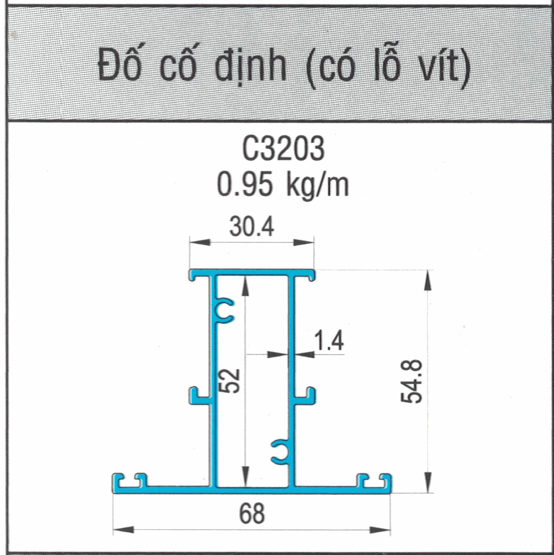 C3203 - Đố cố định (có vít)