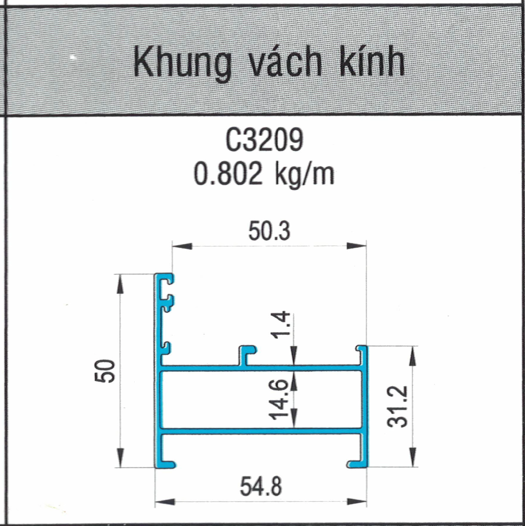 C3209 - Khung vách kính