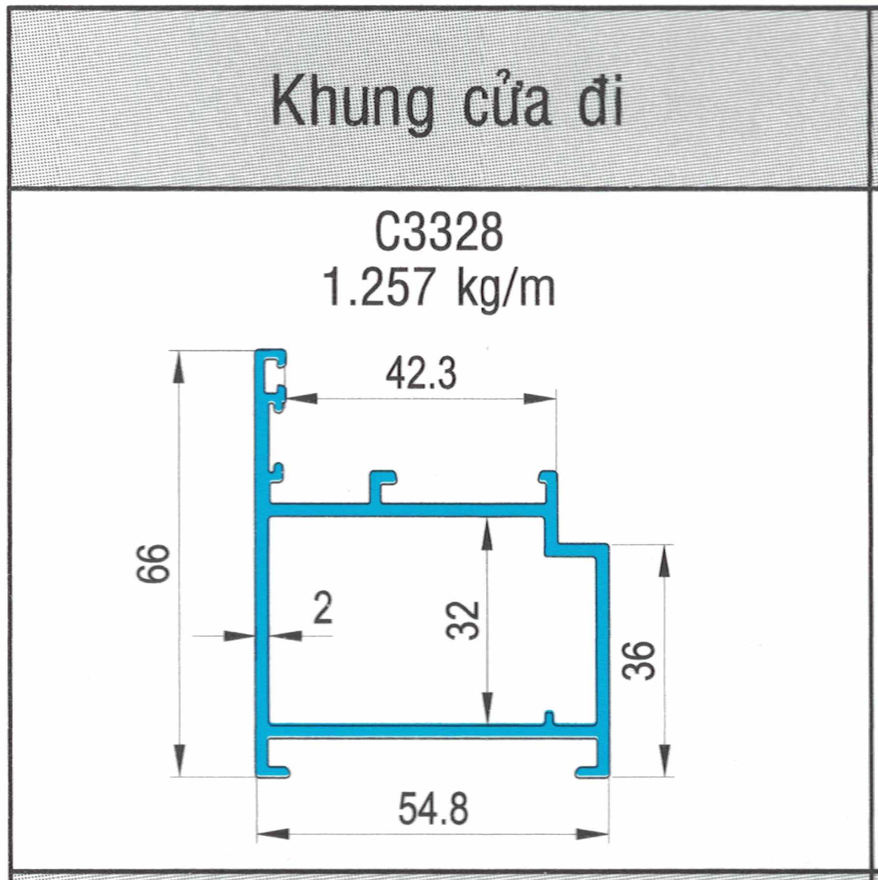 C3328 - Khung bao cửa đi