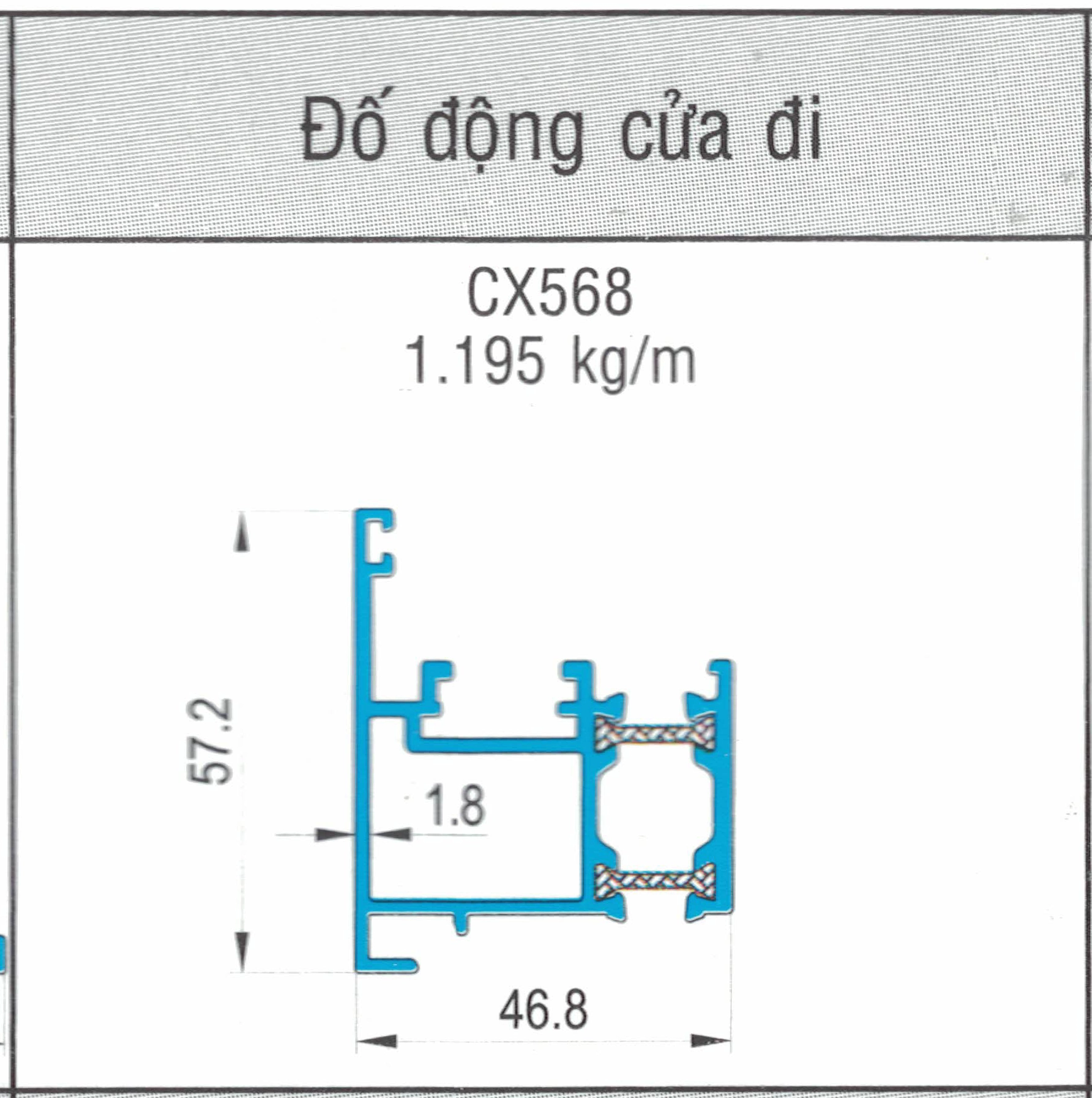 CX568 - Đố động cửa đi