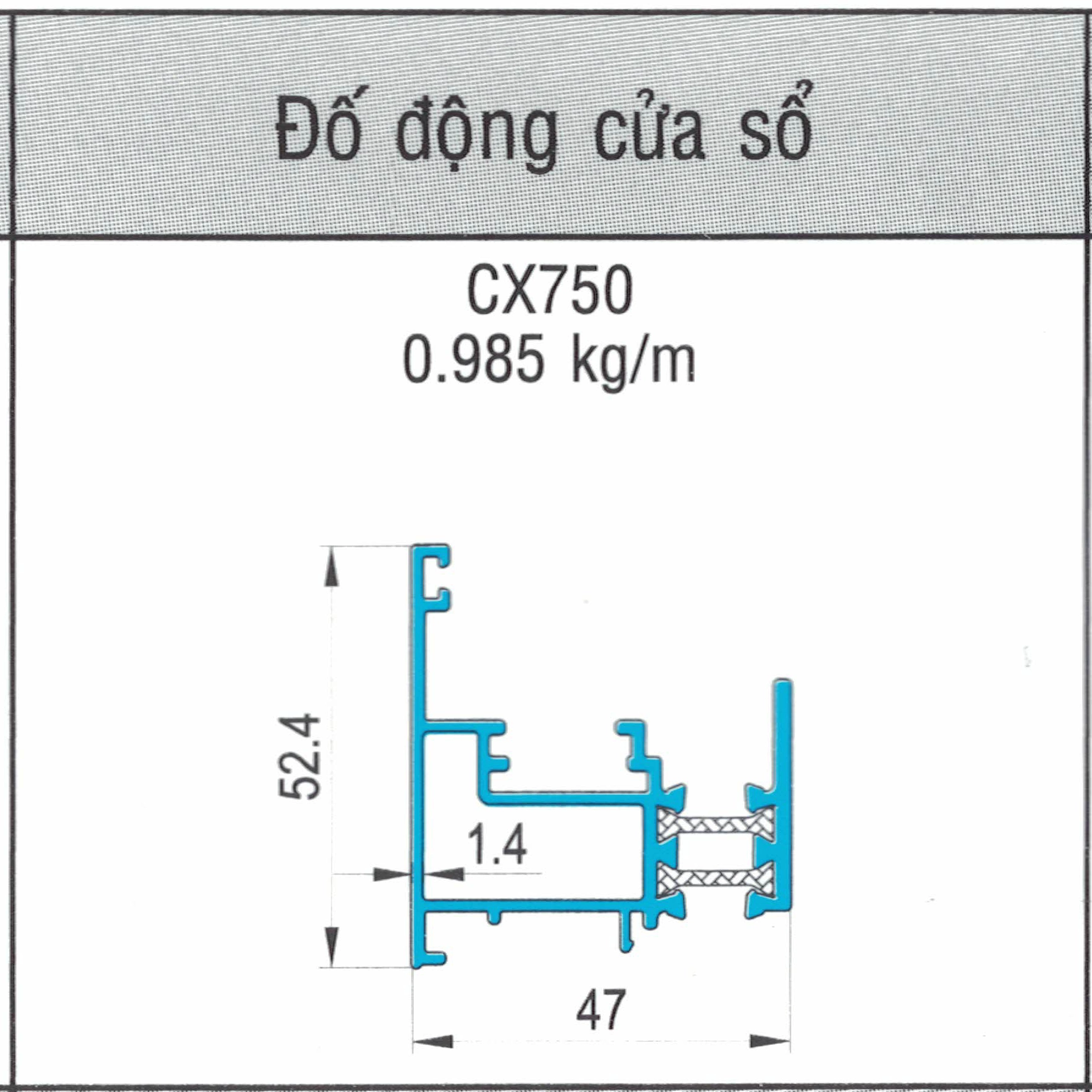CX750 - Đố động cứa sổ