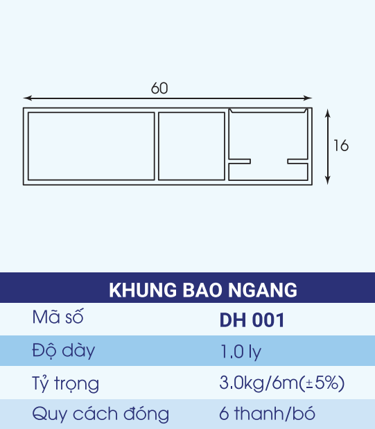 DH-001 - Khung bao ngang
