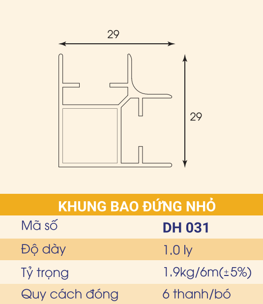 DH-031 - Khung bao đứng nhỏ