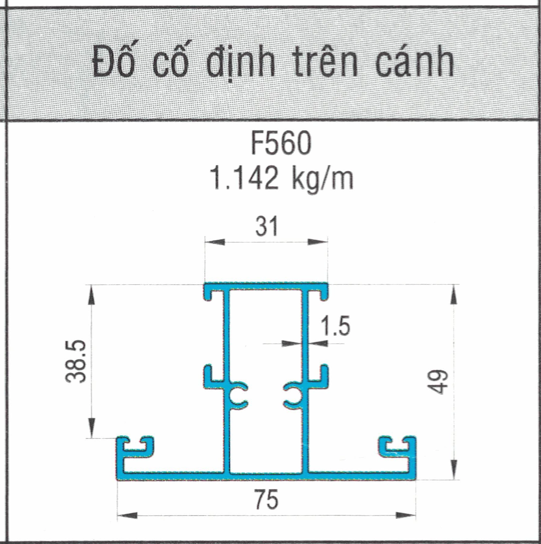 F560 - Đố chia ô trên cánh xếp trượt