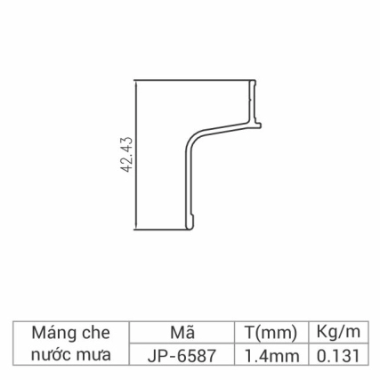 JP-6587 - Máng che nước mưa 65