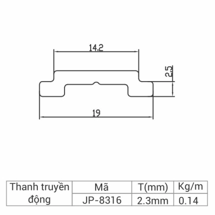 JP-8316 - Thanh truyền động 83