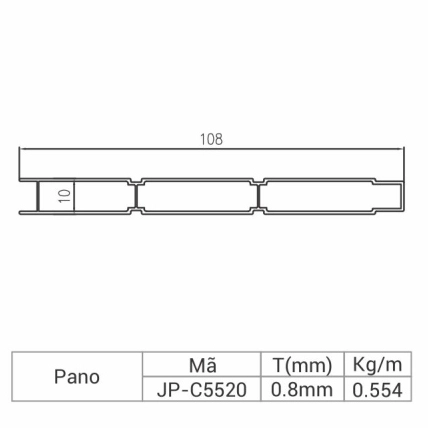 JP-C5520 - Pano lá hộp 55