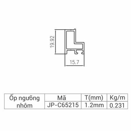 JP-C65215 - Ốp ngưỡng cửa 65