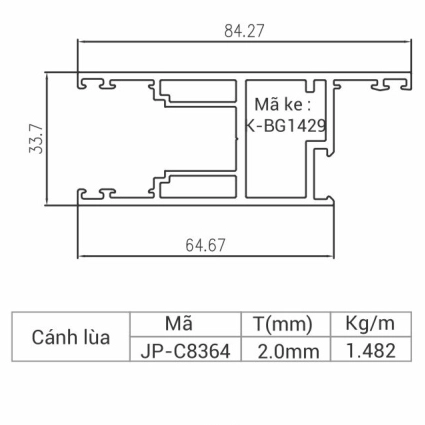 JP-C8364 - Cánh cửa lùa 83