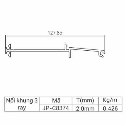 JP-C8374 - Nối khung 3 ray 83