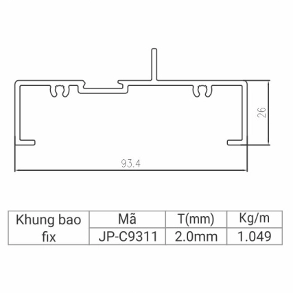 JP-C9311 - Khung bao fix 93