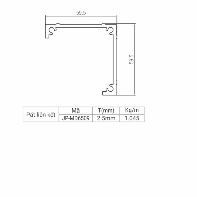 JP-MD6509 - Pát liên kết mặt dựng